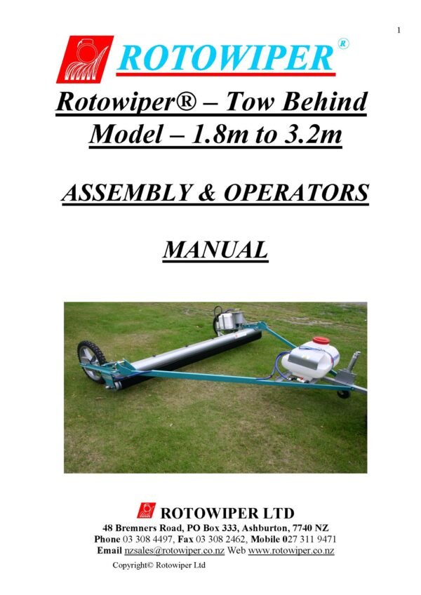 Full nz operators manual 1. 8 to 3. 2 wcf pdf for emailing page 01 - professional groundcare & agricultural equipment