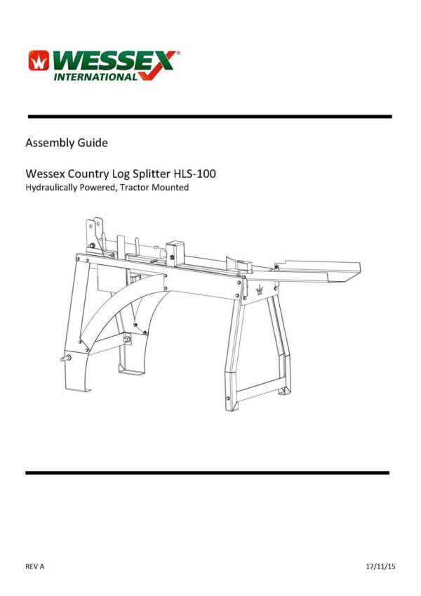 Hls 100 assembly guide page 1 - professional groundcare & agricultural equipment