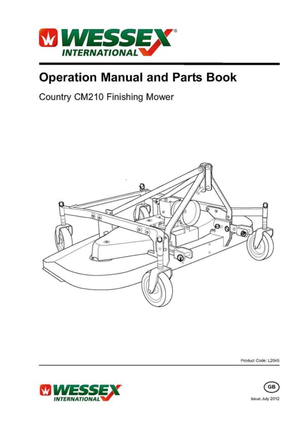 L2045 cm210 finishing mower page 01 - professional groundcare & agricultural equipment