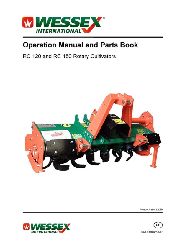 L2059 rc120 rc150 cultivators page 01 - professional groundcare & agricultural equipment