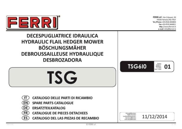 Tsg610 page 01 - professional groundcare & agricultural equipment