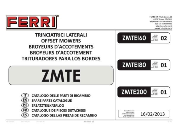 Zmte200 serie 01 page 01 - professional groundcare & agricultural equipment