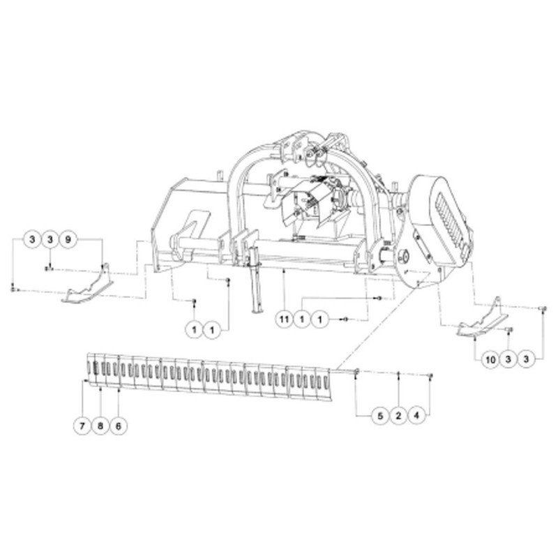 WFM 200/225 HD - Front Guard and Side Skid Assemblies
