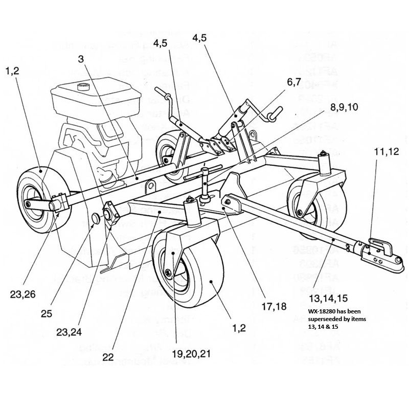 Four wheel assembly